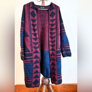 David Kahn Women's Geometric Cardigan